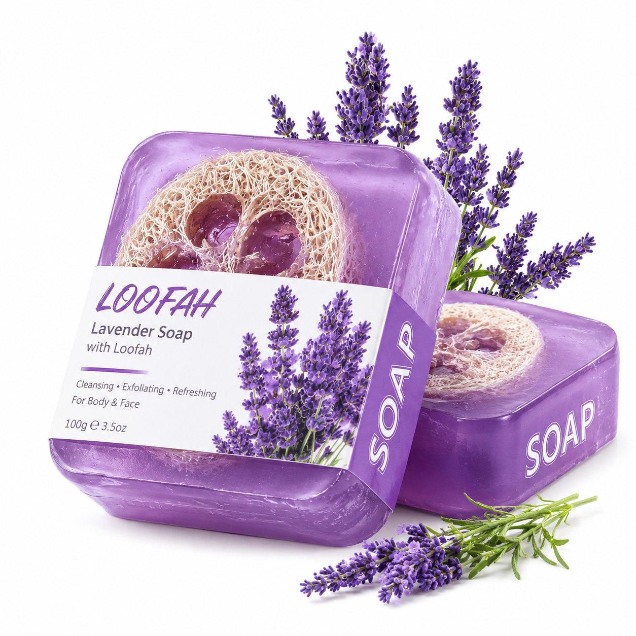 Lavender Oil Loofah Soap